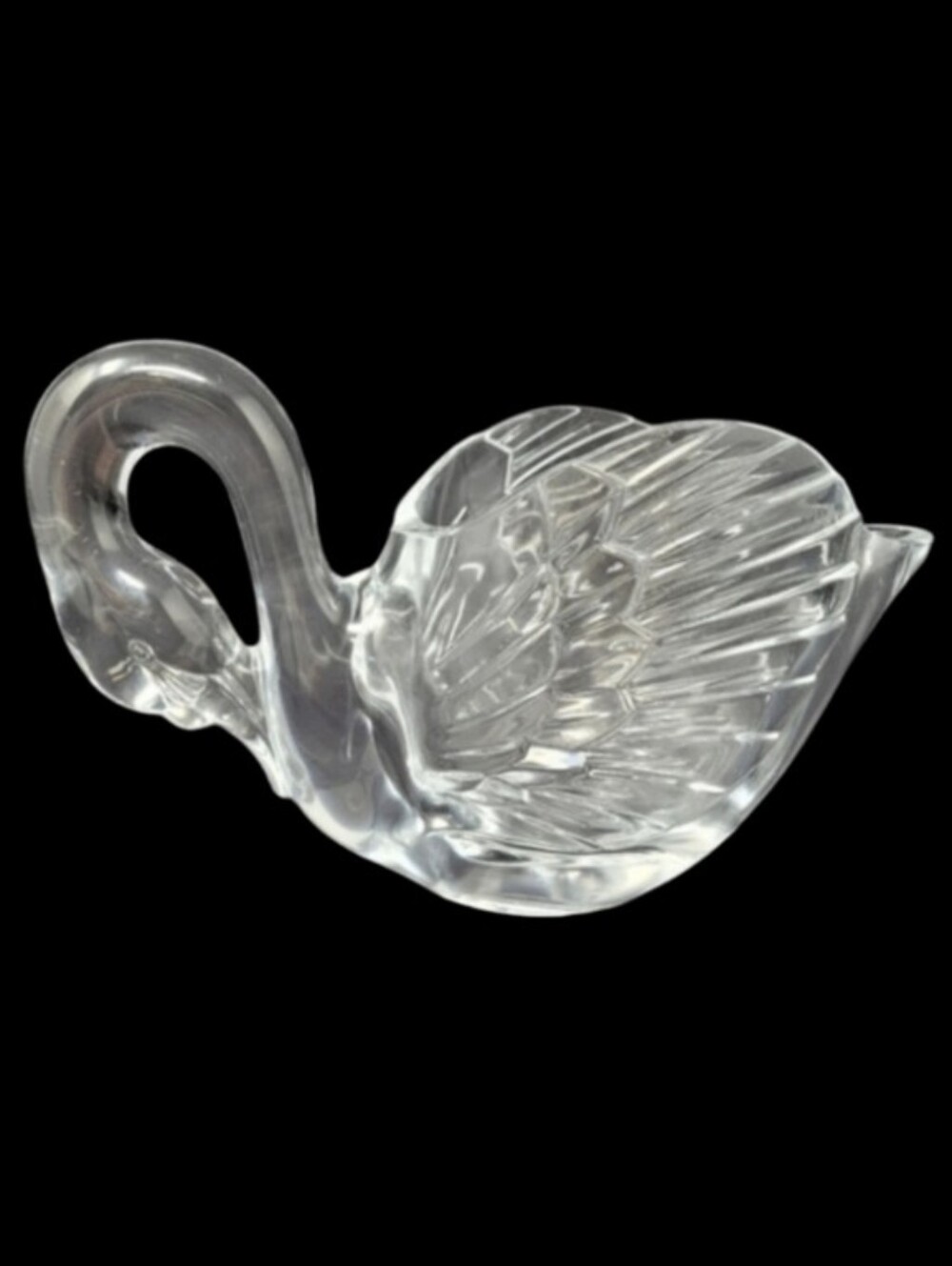 GLASS SWAN CANDY DISH
